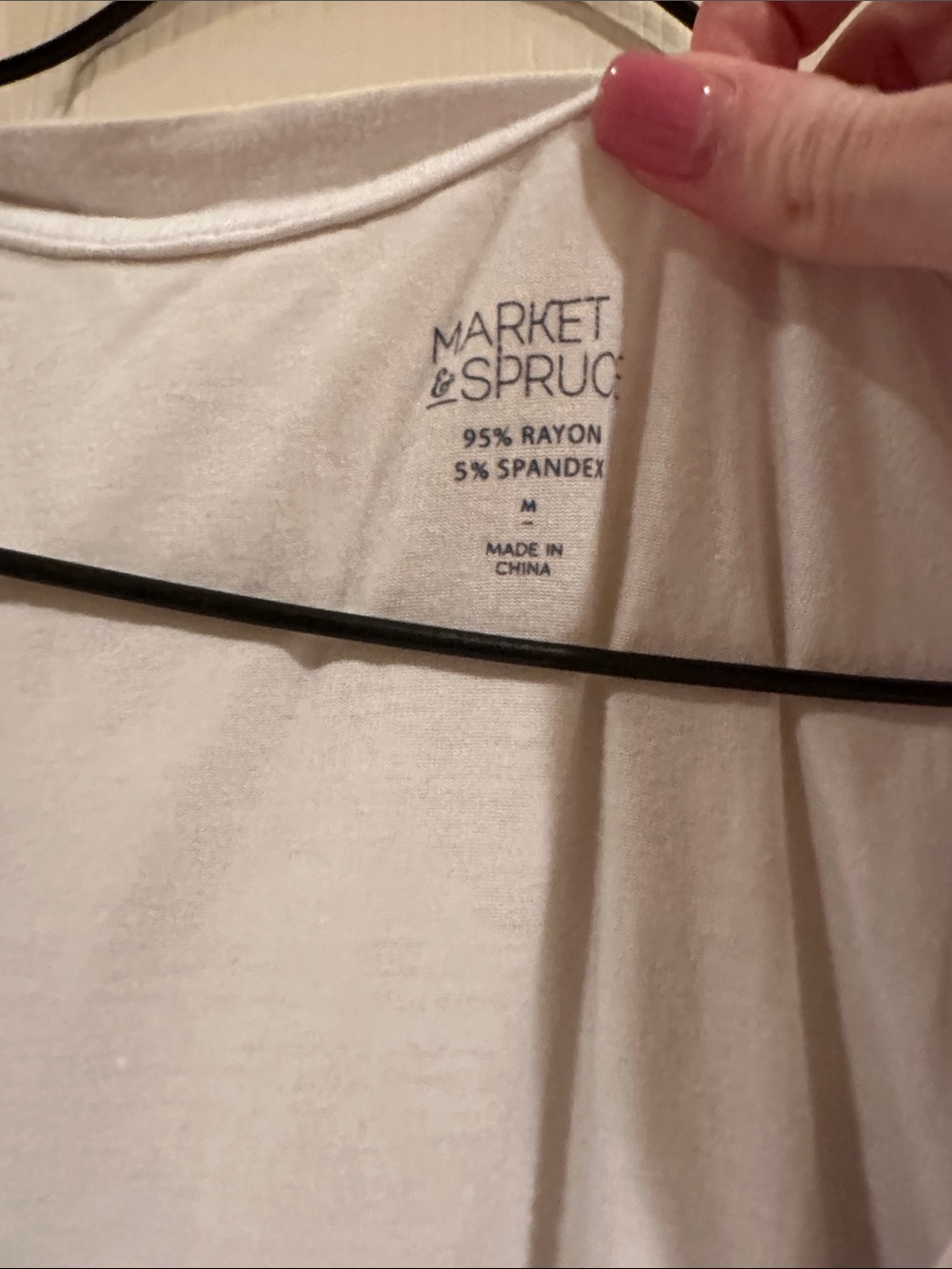 Market & Spruce Light Cream Scoop Neck Pocket Tee - Picture 3 of 3